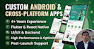 develop a android mobile app using flutter and native
