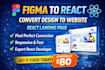 convert figma design to react js website
