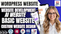 design basic wordpress website, simple business website landing page