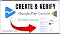 create fresh google play console with 1 app