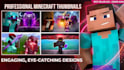 make a professional minecraft youtube thumbnails design