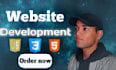build a stunning responsive website in HTML CSS javascript