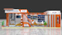 do create attractive 3d model, stall design, booth design,