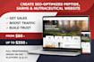 create SEO optimised peptide website sarms store and nutraceutical website