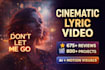 create a cinematic lyric video with custom animated visuals