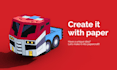 make design papercraft template for printing and branding