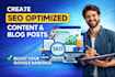 write SEO optimized content and blog posts