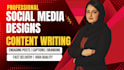 design and write social media content