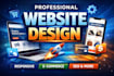 build modern responsive website with HTML CSS wordpress fast