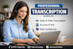 transcribe audio to text and do video transcription