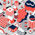 make draw a unique vector or isometric map