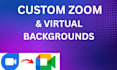 fully customized zoom virtual background and office mockups