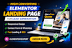 create high converting elementor landing page for lead generation
