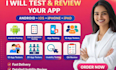 do app testing and website testing,QA,uat,iphone,ipad and android user testing