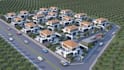 construct 3d residential site,housing development,coutyard render,villa exterior