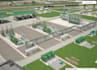 revitalize mini modular oil refinery, industrial 3d rendering, logistic center