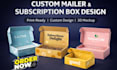 design a custom mailer box subscription box design packaging box