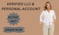 setup llc verified account