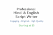 engaging hindi and english youtube script writing
