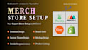 setup and customize your merch store with product listings