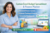 create custom excel budget spreadsheet and finance planner