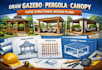 draw gazebo pergola canopy patio structural design plans