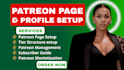 create patreon profile patreon page for content creators to attract supporter
