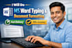 do accurate data entry, excel and ms word typing work
