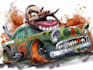 create illustration cartoon car rat fink style