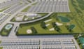 present 3d city masterplan, cgi housing infrastructure, residential development