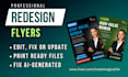 fix, redesign, and upgrade your existing flyer design