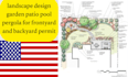do landscape design garden patio pool pergola for frontyard and backyard permit