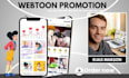 professionally promote your webtoon, tapas webcomic, and comic cover to readers