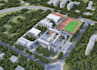 draw site plan, school campus design,educational complex, architecture rendering