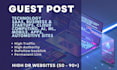 provide guest post on technology, saas, and automotive sites