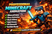 create professional minecraft 3d animation intro