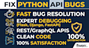 fix python django fastapi backend bugs and API issues