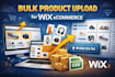 bulk product upload for wix ecommerce website