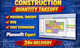 do construction quantity takeoff, boq and cost estimation with planswift