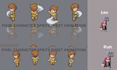 create pixel sprite animation, 2d pixel sprite sheet, character design 2d game