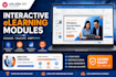build interactive elearning training onboarding course modules in articulate 360