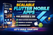 build scalable flutter mobile apps for android ios with modern UI UX