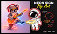 neon and pop art signage design