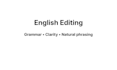 edit and proofread your writing