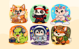 custom cute animal mascot
