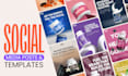 create custom and user centric social media templates