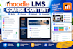 upload course content and create course for moodle lms, talentlms and learnworld