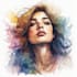draw a sketchy watercolor portrait