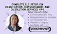 do complete llc setup, ein registration, reinstatement and dissolution services