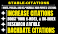 increase google scholar citation,write backdated and publish research article